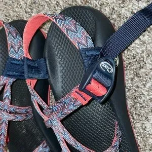 Chaco size 11. EUC. Worn twice. Chaco Sandals Toe Loop Worn Once Red & Gray Check Men main image 4